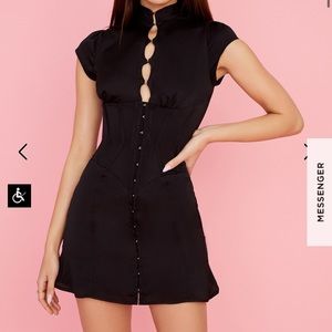 House of CB Carmina mini black dress